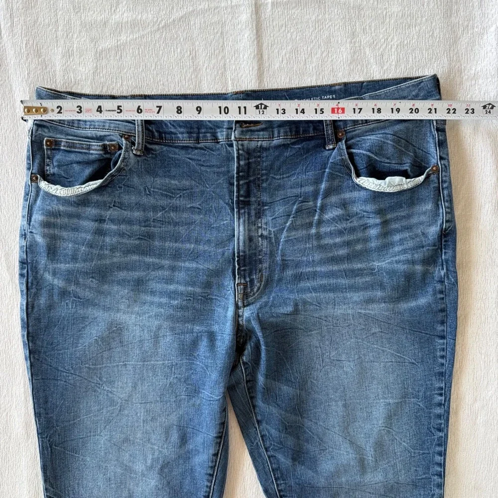 Arizona Athletic Taper Jeans Medium Wash Stretch Mens Size 44x30